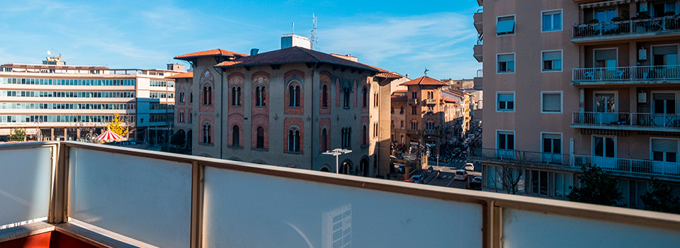 Vista dalla struttura verso Piazza Vittorio Emanuele II